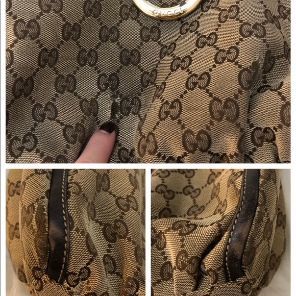 Vintage Gucci Monogram D Ring Hobo Bag - Picture 2 of 8